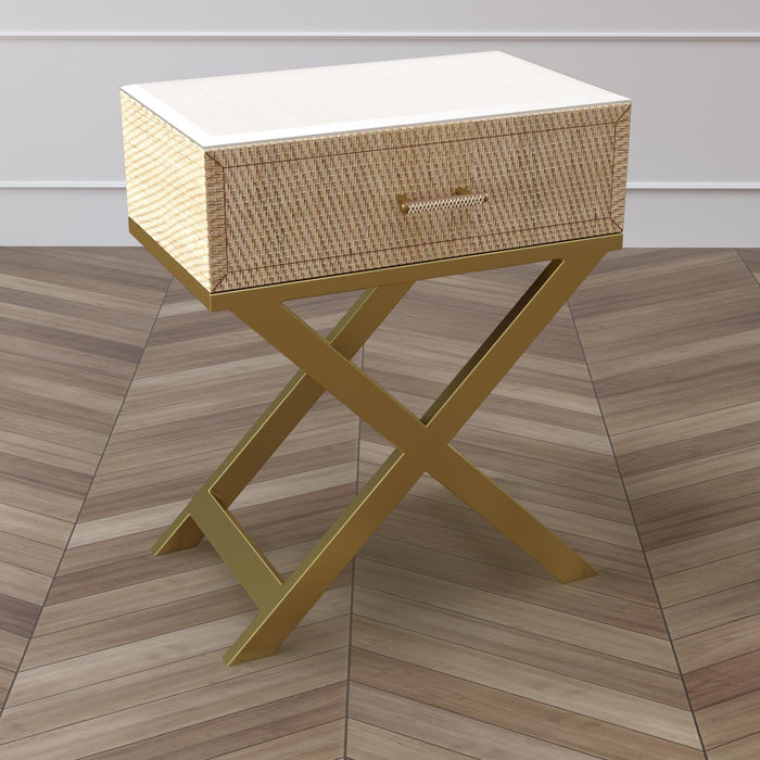 Martha Rattan Bedside Table - ipse ipsa ipsum