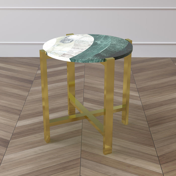 Layered Marble Side Table - ipse ipsa ipsum