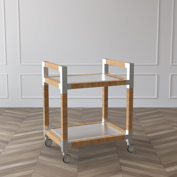 Modern Woven Rattan Trolley - ipse ipsa ipsum