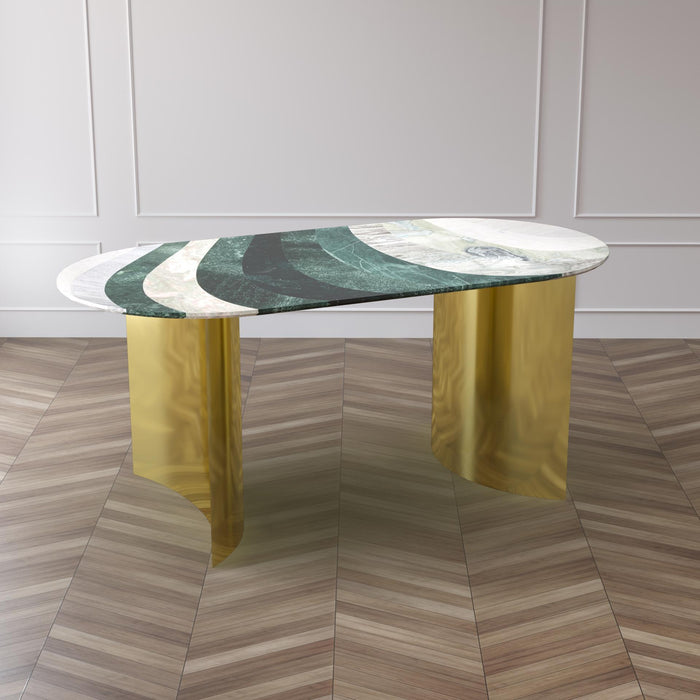 Layered Marble Dining Table - ipse ipsa ipsum