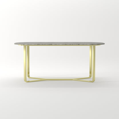 Straits Dining Table Antique Brass - ipse ipsa ipsum
