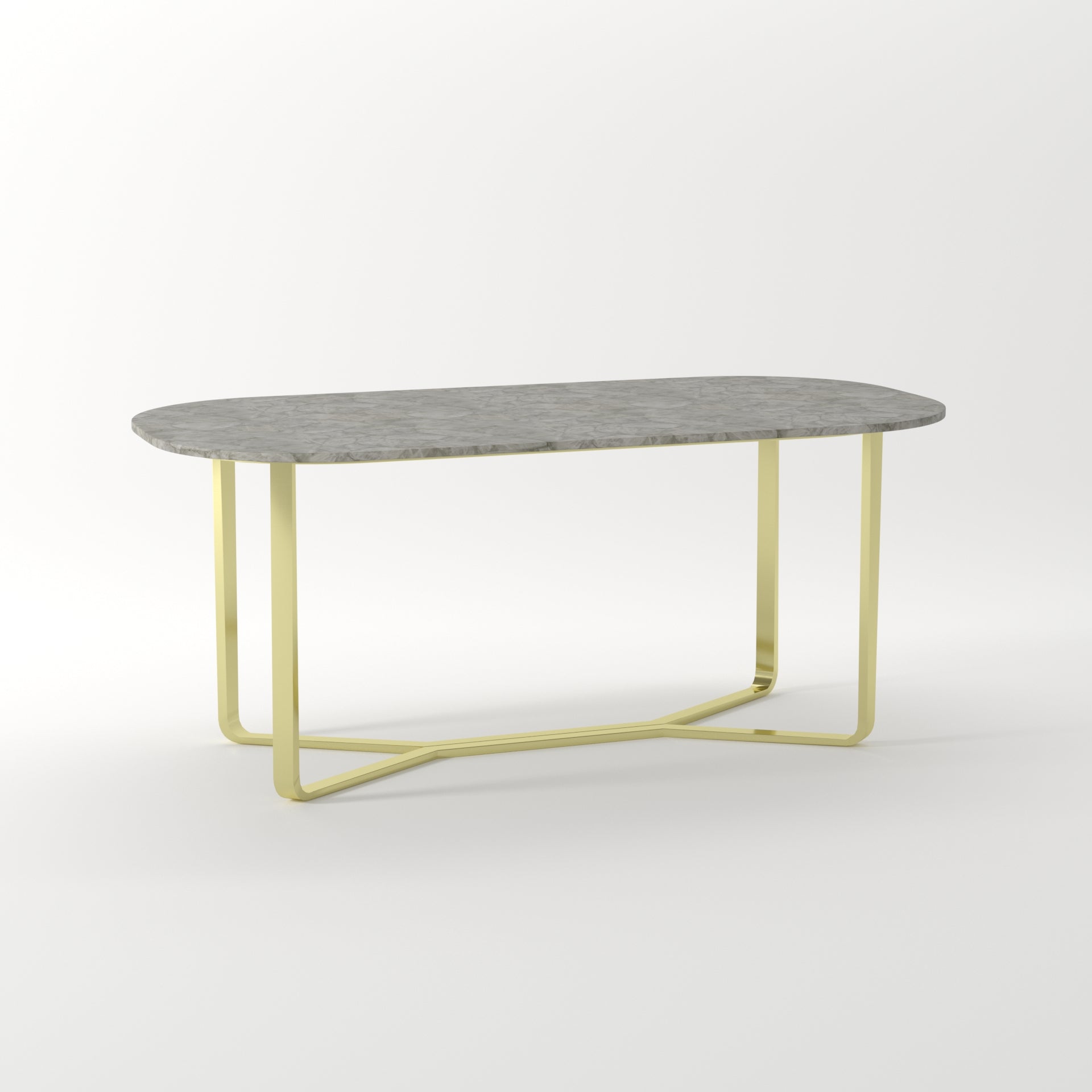 Straits Dining Table Antique Brass - ipse ipsa ipsum
