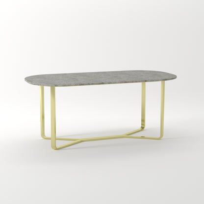 Straits Dining Table Antique Brass - ipse ipsa ipsum