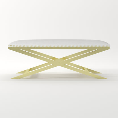 Nymeria Grey Cowhide Bench - ipse ipsa ipsum