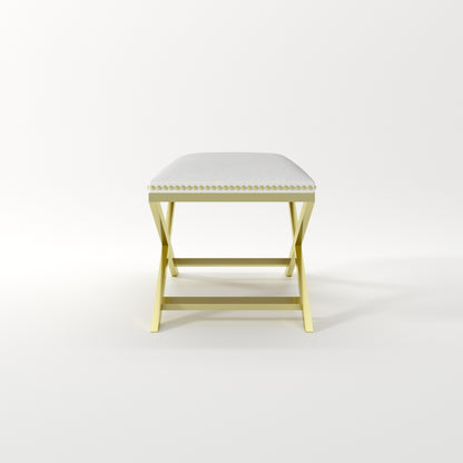 Nymeria Grey Cowhide Bench - ipse ipsa ipsum