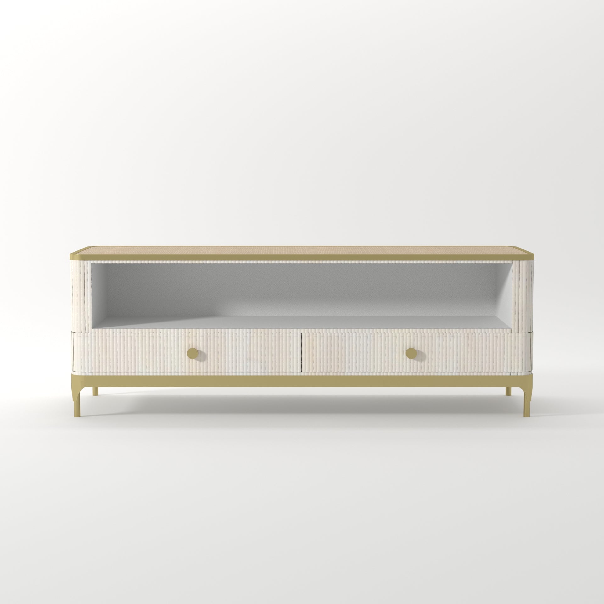 Bamboo Bone Inlay TV Console - ipse ipsa ipsum