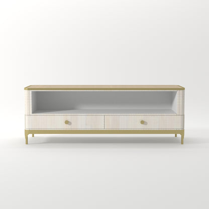 Bamboo Bone Inlay TV Console - ipse ipsa ipsum