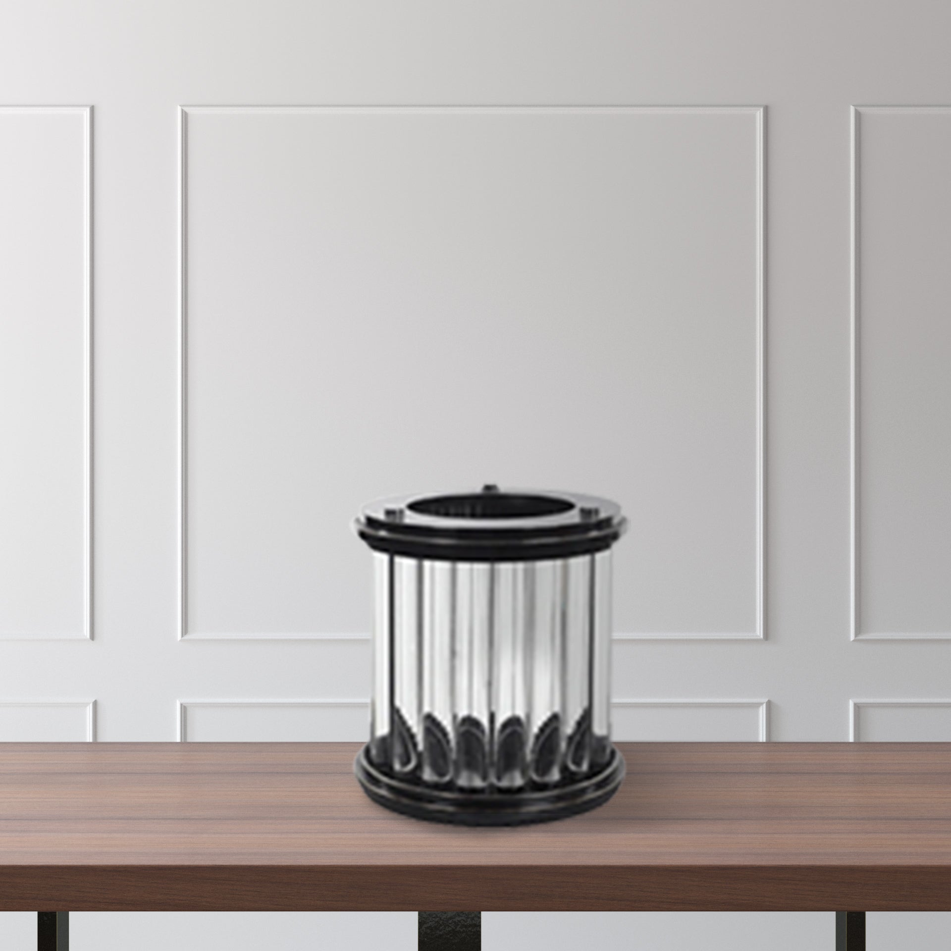 Art Deco Round Hurricane Candle Holder - ipse ipsa ipsum