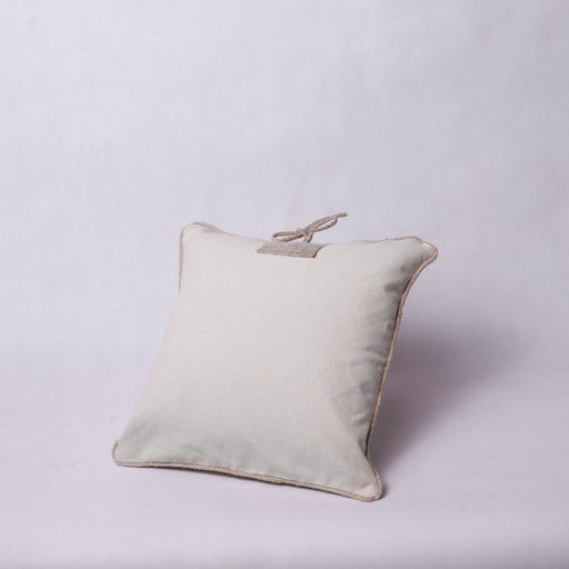 Canvas Cushion Cover with Hemp Patch - ipse ipsa ipsum