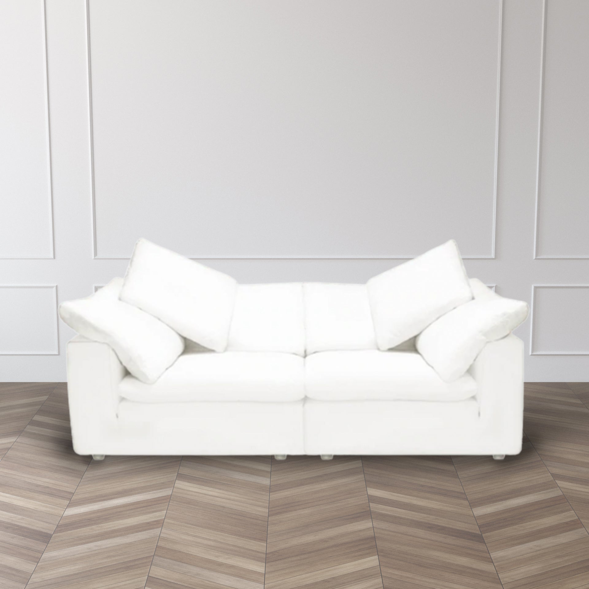 Floating White Sofa Sectional - Double - ipse ipsa ipsum