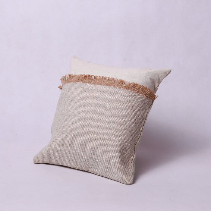 Juco Canvas Mid Fringe Cushion Cover - ipse ipsa ipsum