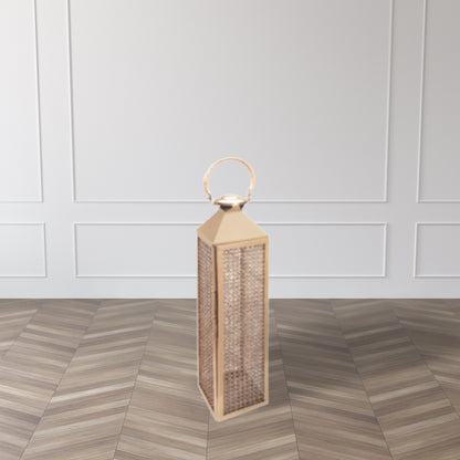 Slim Club Metal Rattan Lantern - ipse ipsa ipsum