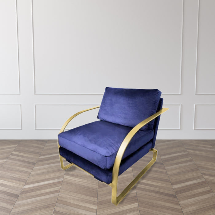 Very Blue Velvet Armchair - ipse ipsa ipsum