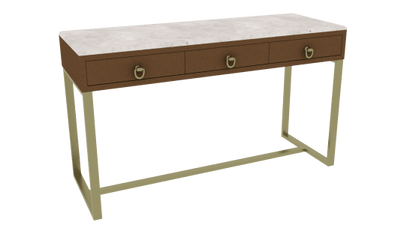 Luxe Marble Leather Noir Console - ipse ipsa ipsum