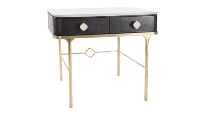 Straits White Black Marble Desk - ipse ipsa ipsum