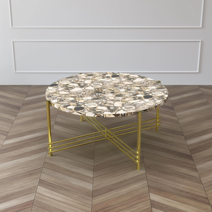 Harp Black Agate Coffee Table - ipse ipsa ipsum