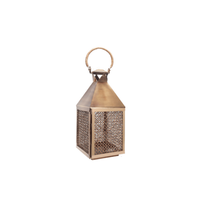 Small Club Metal Rattan Lantern - ipse ipsa ipsum