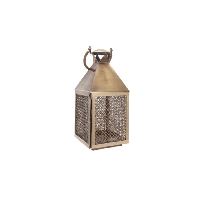 Square Club Metal Rattan Lantern - ipse ipsa ipsum