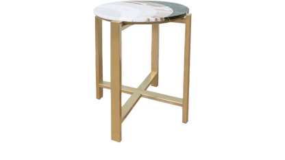 Layered Marble Side Table - ipse ipsa ipsum