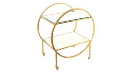 Thompson Glass Marble Bar Cart - ipse ipsa ipsum