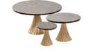 Sonic Bone Inlay Coffee Table Set of 3 - ipse ipsa ipsum